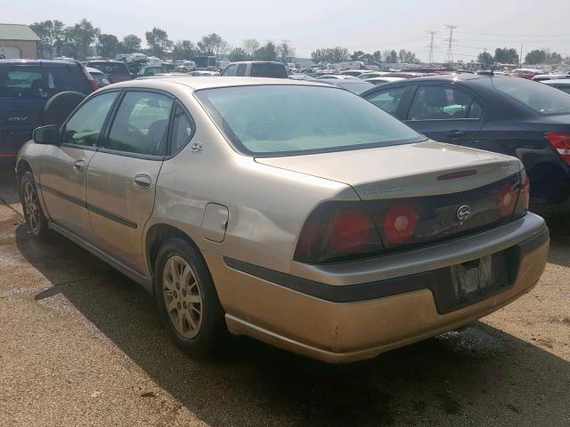 2G1WF52E649399287 - 2004 CHEVROLET IMPALA GOLD photo 3