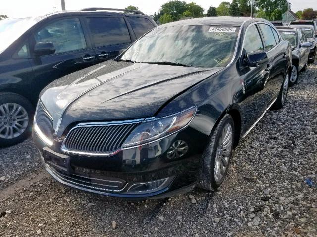 1LNHL9EK6EG608253 - 2014 LINCOLN MKS BLUE photo 2