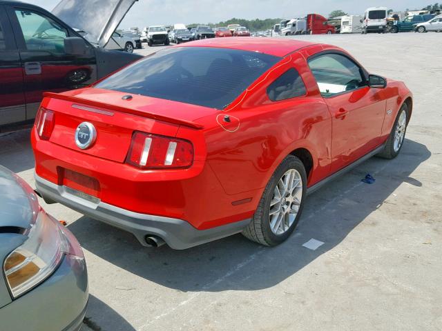 1ZVBP8CF3C5230252 - 2012 FORD MUSTANG GT RED photo 4