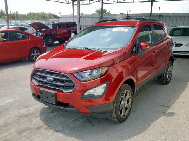 MAJ6P1CL0JC237725 - 2018 FORD ECOSPORT S RED photo 2