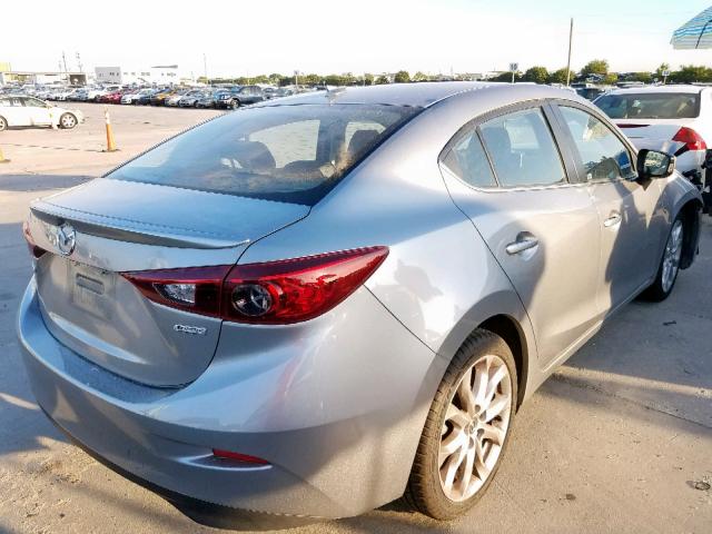 JM1BM1W36G1299874 - 2016 MAZDA 3 TOURING GRAY photo 4