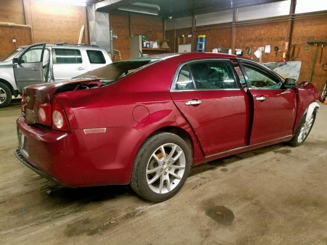 1G1ZE5E12BF111214 - 2011 CHEVROLET MALIBU LTZ მუქწითელი ფოტო 4