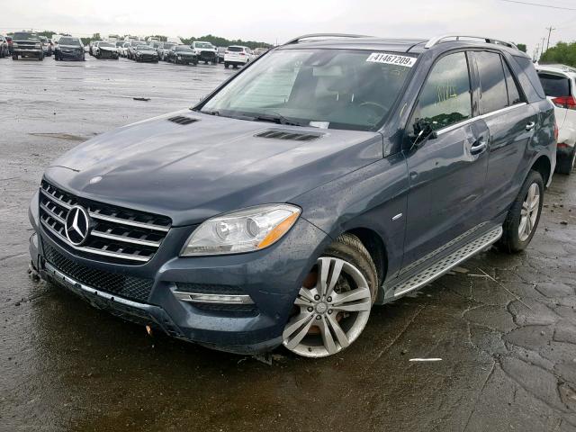 4JGDA5HB8CA024560 - 2012 MERCEDES-BENZ ML 350 4MA CHARCOAL photo 2