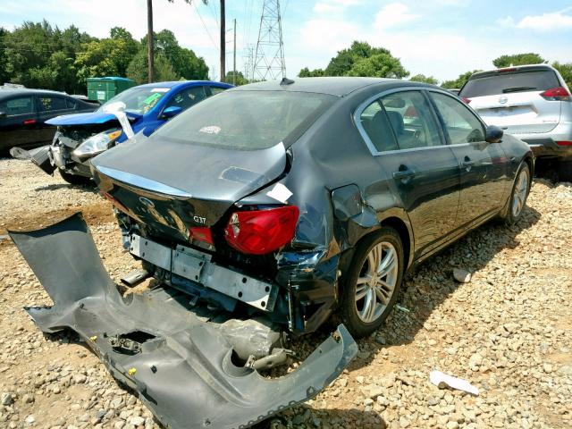 JN1CV6AP0DM717433 - 2013 INFINITI G37 BASE GRAY photo 4