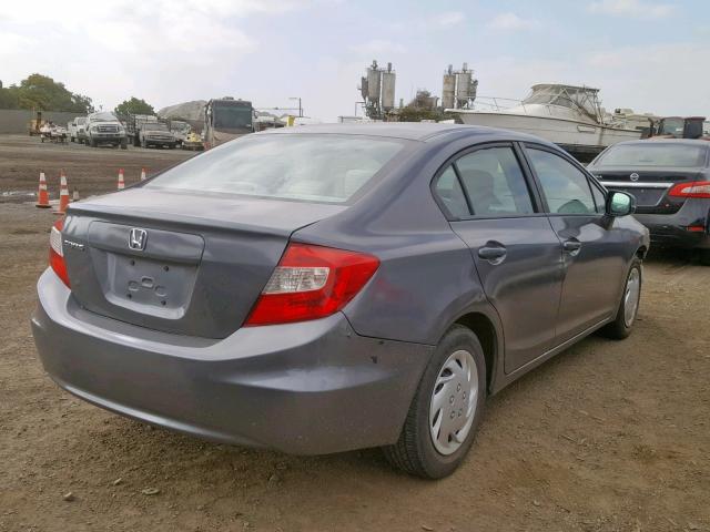 19XFB2F57CE326344 - 2012 HONDA CIVIC LX CHARCOAL photo 4