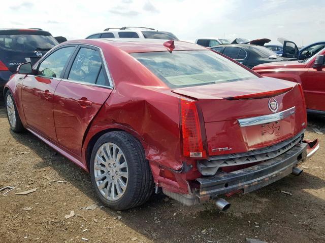 1G6DS5EDXB0103226 - 2011 CADILLAC CTS PREMIU RED photo 3