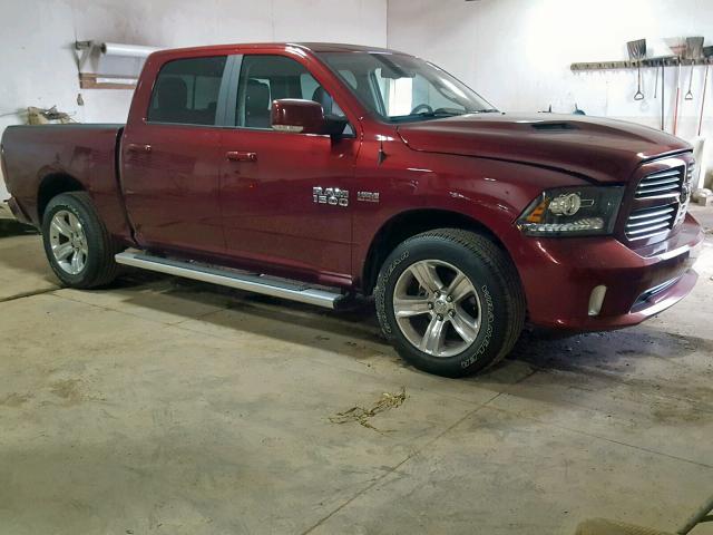 1C6RR7MTXHS727700 - 2017 RAM 1500 SPORT RED photo 1