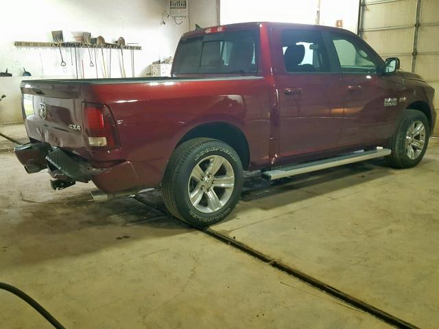 1C6RR7MTXHS727700 - 2017 RAM 1500 SPORT RED photo 4