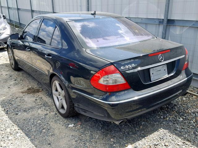 WDBUF56X19B412512 - 2009 MERCEDES-BENZ E 350 BLACK photo 3