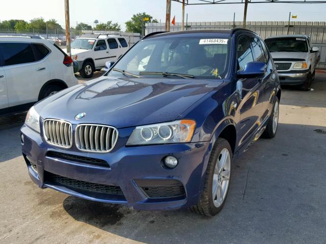 5UXWX7C56BL735247 - 2011 BMW X3 XDRIVE3 BLUE photo 2