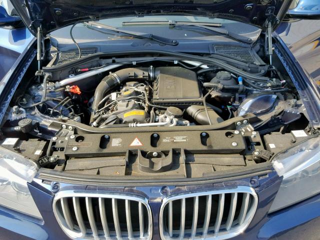 5UXWX7C56BL735247 - 2011 BMW X3 XDRIVE3 BLUE photo 7