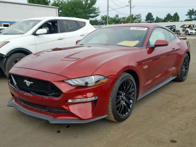 1FA6P8CF6J5100828 - 2018 FORD MUSTANG GT RED photo 2