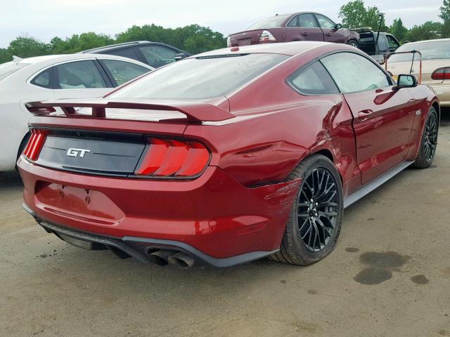 1FA6P8CF6J5100828 - 2018 FORD MUSTANG GT RED photo 4
