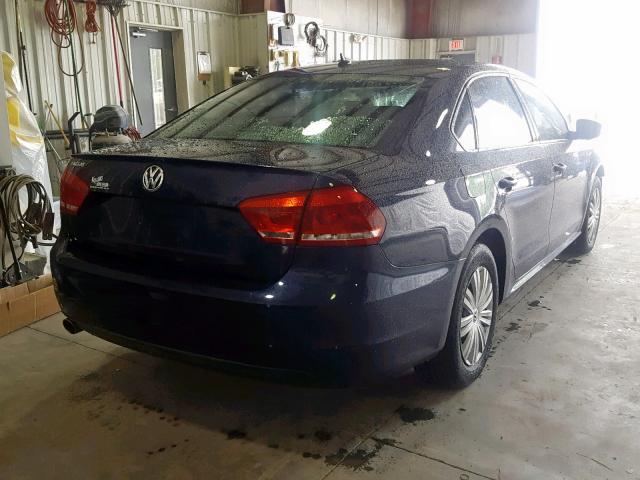 1VWAP7A32EC052900 - 2014 VOLKSWAGEN PASSAT S BLUE photo 4