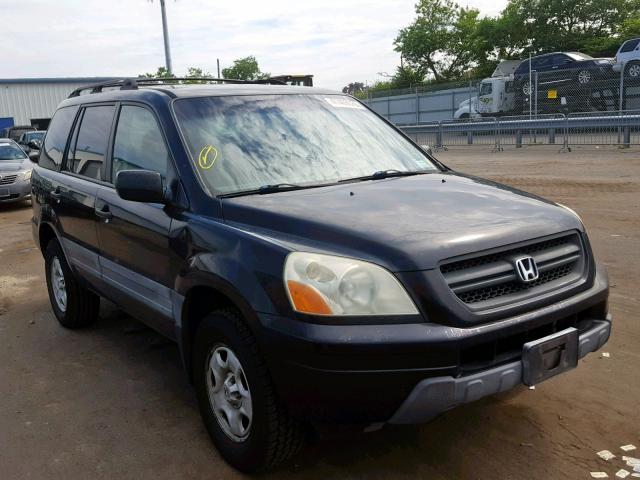 2HKYF18153H594855 - 2003 HONDA PILOT LX BLACK photo 1