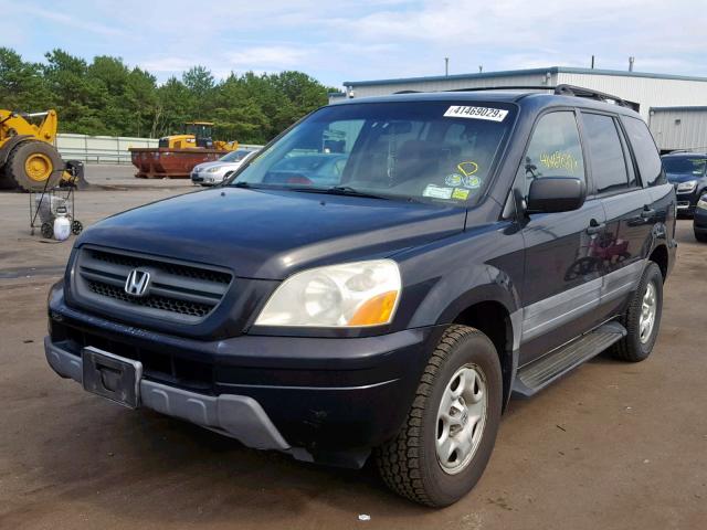 2HKYF18153H594855 - 2003 HONDA PILOT LX BLACK photo 2