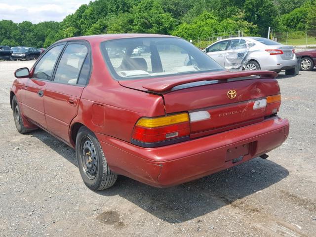 2T1BB02E5TC177228 - 1996 TOYOTA COROLLA DX BURGUNDY photo 3