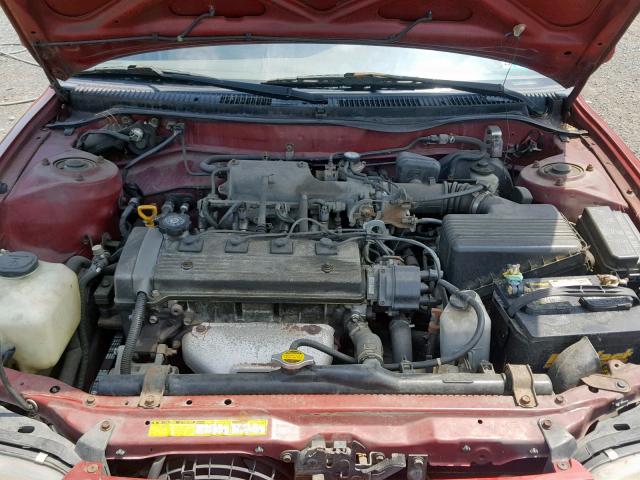 2T1BB02E5TC177228 - 1996 TOYOTA COROLLA DX BURGUNDY photo 7