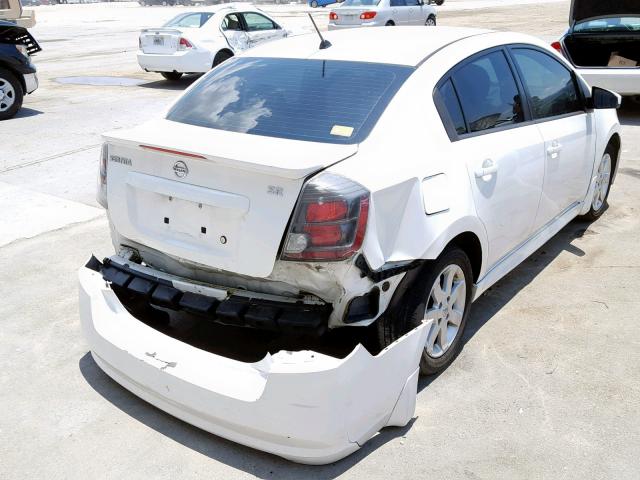 3N1AB6AP7AL607629 - 2010 NISSAN SENTRA 2.0 WHITE photo 4