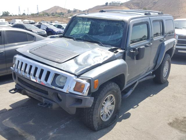 5GTDN13E278136358 - 2007 HUMMER H3 BLUE photo 2