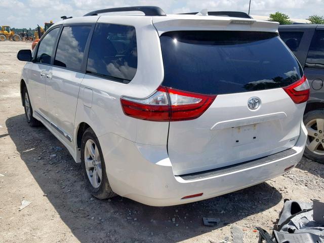 5TDYZ3DC8KS970015 - 2019 TOYOTA SIENNA LIM WHITE photo 3