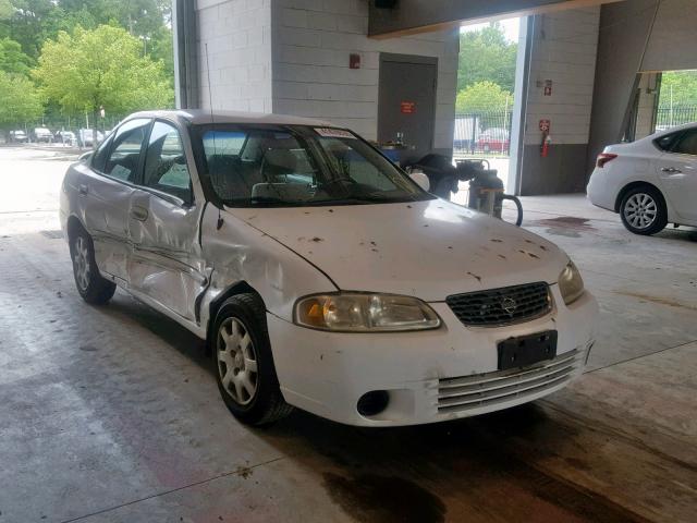 3N1CB51D42L693783 - 2002 NISSAN SENTRA XE WHITE photo 1