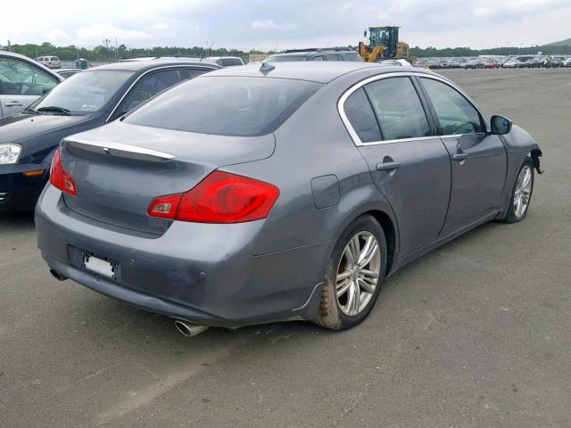 JN1CV6AR8AM458638 - 2010 INFINITI G37 GRAY photo 4