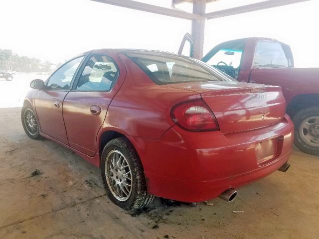 1B3ES66SX5D206214 - 2005 DODGE NEON SRT-4 RED photo 3