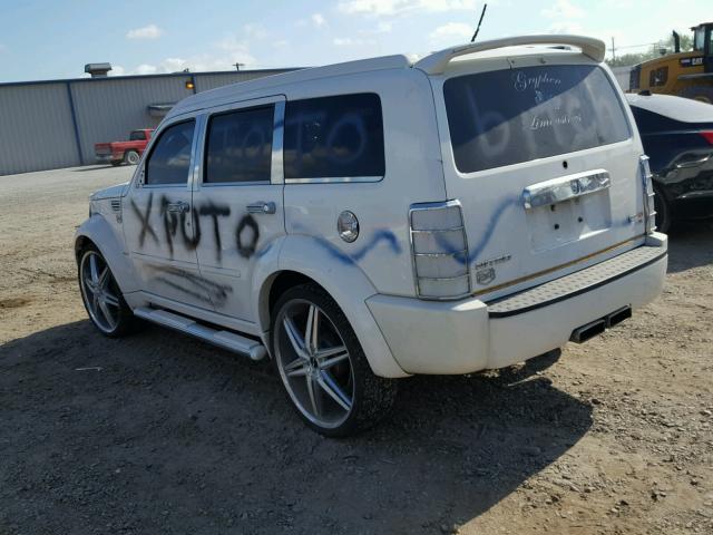 1D8GT58637W706013 - 2007 DODGE NITRO R/T WHITE photo 3