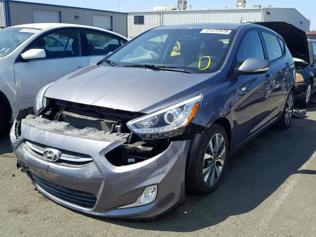 KMHCU5AE7GU264954 - 2016 HYUNDAI ACCENT SPO GRAY photo 2