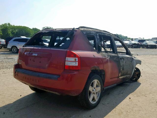 1J8FF47W77D410056 - 2007 JEEP COMPASS RED photo 4