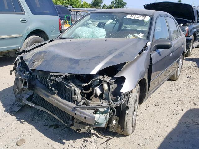 2HGES16375H561968 - 2005 HONDA CIVIC DX V GRAY photo 2