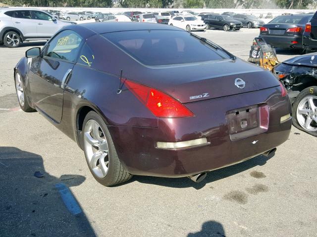 JN1AZ34D93T118367 - 2003 NISSAN 350Z COUPE BURGUNDY photo 3