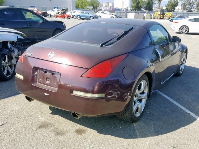 JN1AZ34D93T118367 - 2003 NISSAN 350Z COUPE BURGUNDY photo 4