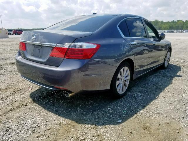 1HGCR2F87DA271800 - 2013 HONDA ACCORD EXL GRAY photo 4