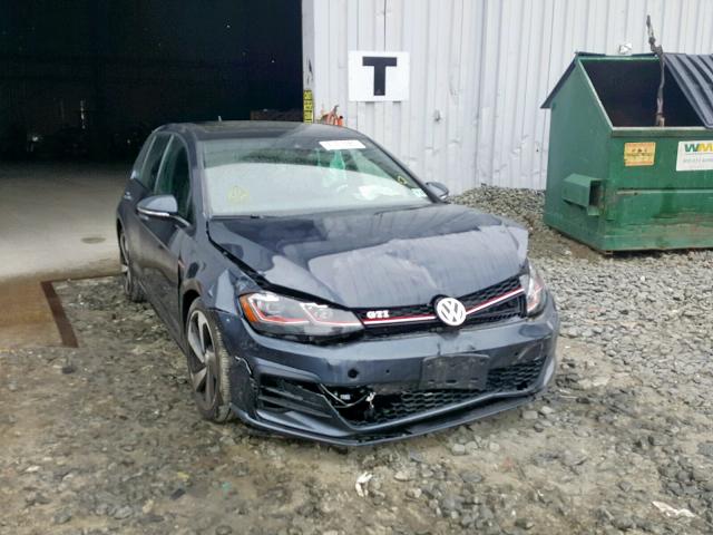 3VW447AU7JM251805 - 2018 VOLKSWAGEN GTI S/SE GRAY photo 1