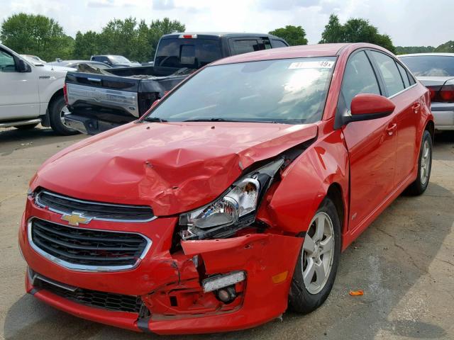 1G1PC5SB6F7108035 - 2015 CHEVROLET CRUZE LT RED photo 2