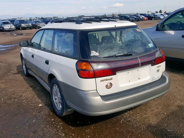 4S3BH665427614308 - 2002 SUBARU LEGACY OUT WHITE photo 3