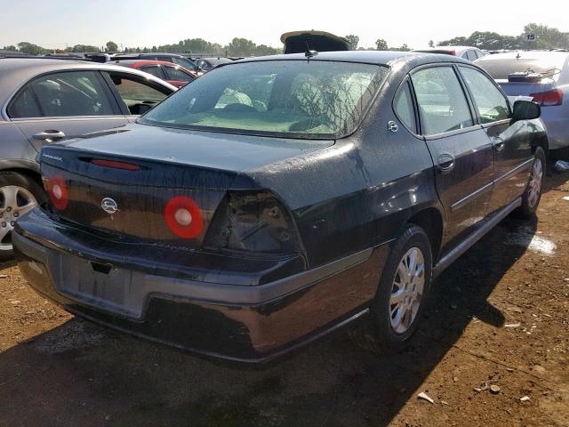 2G1WF52E659265283 - 2005 CHEVROLET IMPALA BLACK photo 4