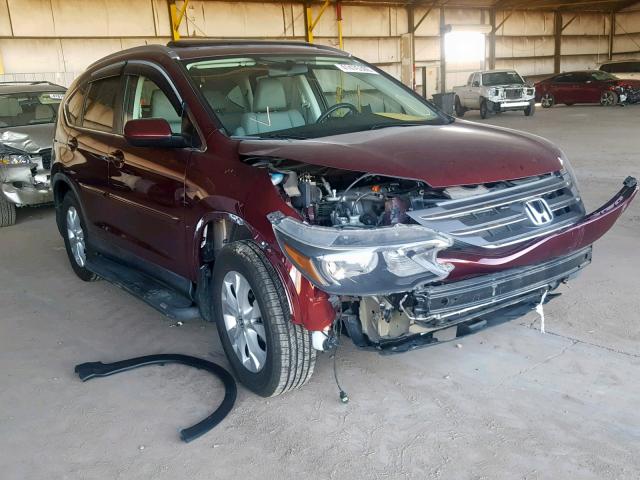 5J6RM4H78CL071108 - 2012 HONDA CR-V EXL MAROON photo 1