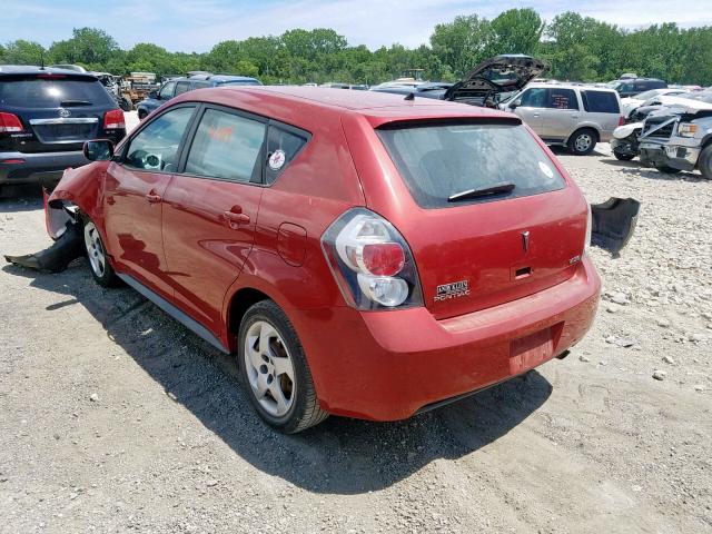 5Y2SP67889Z472409 - 2009 PONTIAC VIBE RED photo 3