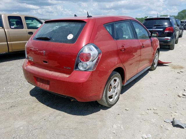 5Y2SP67889Z472409 - 2009 PONTIAC VIBE RED photo 4