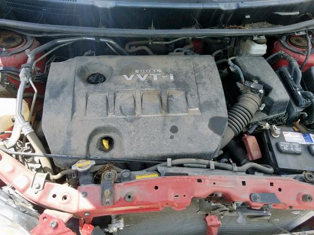 5Y2SP67889Z472409 - 2009 PONTIAC VIBE RED photo 7