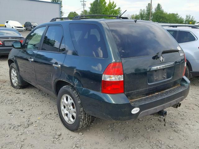 2HNYD18801H515675 - 2001 ACURA MDX TOURIN GREEN photo 3