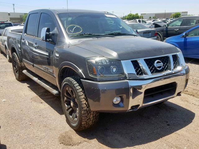 1N6AA0ED7CN312432 - 2012 NISSAN TITAN S GRAY photo 1