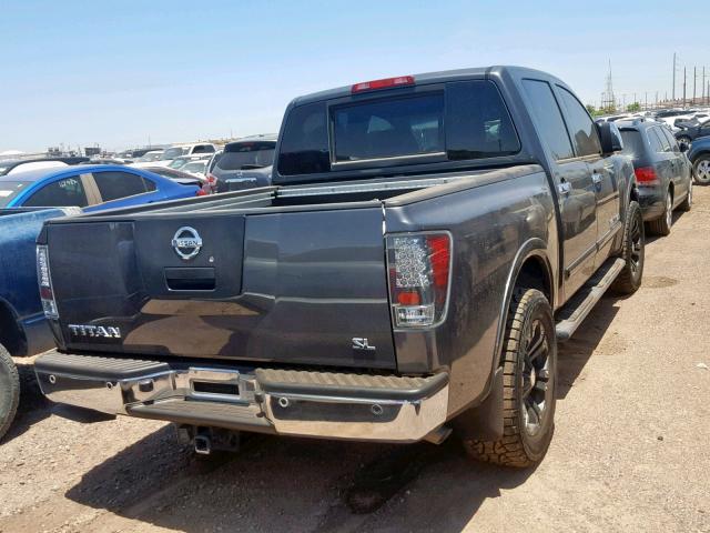 1N6AA0ED7CN312432 - 2012 NISSAN TITAN S GRAY photo 4