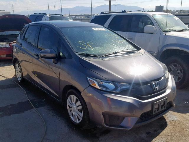 3HGGK5G59FM740869 - 2015 HONDA FIT LX GRAY photo 1