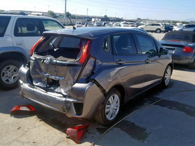 3HGGK5G59FM740869 - 2015 HONDA FIT LX GRAY photo 4