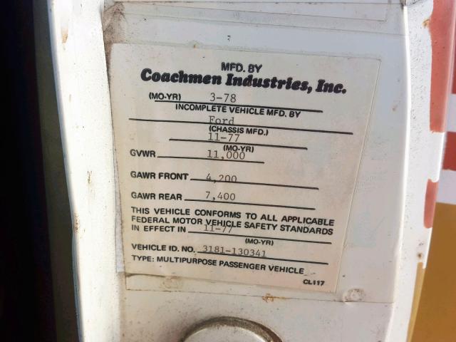 00000003181130341 - 1978 FORD COACHMAN WHITE photo 10