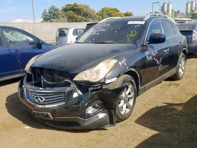 JNKAJ09E08M305582 - 2008 INFINITI EX35 BASE BLACK photo 2